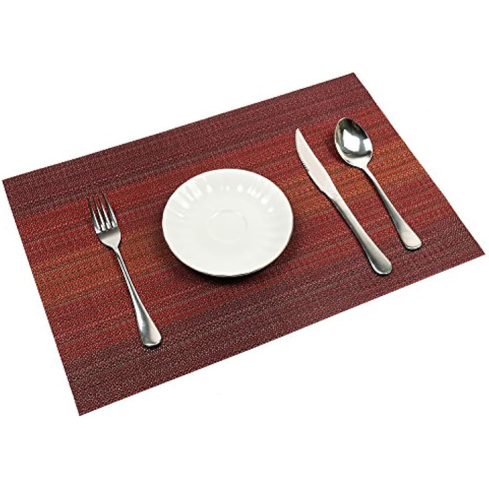 Pauwer Place Mats Placemats Set Of 6 For Dining Table Washable Woven