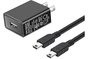 TPLTECH Power Charger for TI-84 Plus CE Graphing Calculator,TI 84 Plus C Silver Edition Calculator AC Adapter-2PCS 5Ft Charging Cable