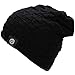 ZENCO Men Winter Handcrafted Knitted Baggy Slouchy Beanie Hat Black