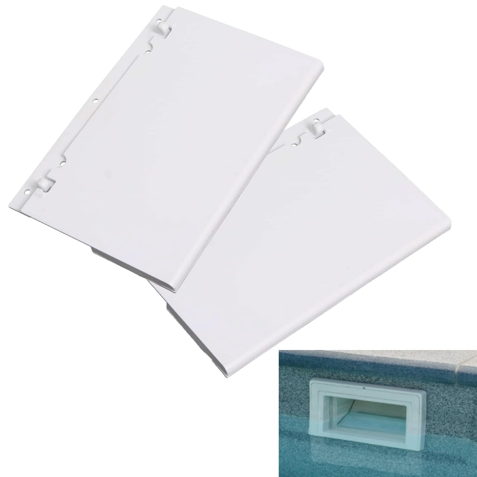Photo 1 of (2 Pack) 08650-0022 Pool Skimmer Flapper Weir Door for Compatible with Pentair Sta-Rite U-3 Skimmer Inground Pool -8 1/2 Inches x 5 1/8 Inches Weir Hinged Gate Assembly