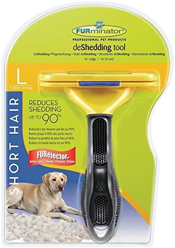 FURminator SHORT HAIR deShedding Brush for LARGE DOGS 51-90 Lbs 4" Inch Edge Tool Comb