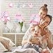 Blulu Pink Elephant Baby Shower Decoration Set Pink Elephant Centerpiece Sticks Birthday Party Table Toppers for Boy Girl Birthday Party Supplies, Double Side Printed, 24 Pack