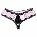 FEESHOW Men's Lace Bikini Briefs Sissy Pouch Underwear Hipster Crossdress Panties