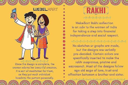 Webelkart Premium1 Rakhi With Ram Lalla Statue For Car dashbord Rakhi Bhaiya And Bhabhi.Rakhi For Bhaiya Bhabhi, Lumba Rakhi For Bhabhi Rakshabandhan Gift Best Wishes Card 3