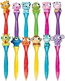 Inkology Bug Eye Pens, Set of 12, Assorted Designs (177-5)