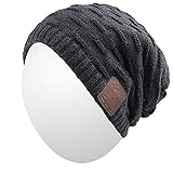 Qshell Unisex Washable Trendy Bluetooth Music Beanie Hat Cap Scarf w/Wireless Headphones Headsets Earpieces Mic Hands Free for Lifestyle Gym Sports Fitness Running Skiing Snowboard Hiking - Black