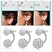 KOREA-JIAEN Double Sided Stud Earrings S925 Sterling Silver with AAA Lever Cubic Zirconia Fully-jewelled Spherical Bead Earrings Shamballa Earrings (6mm+8mm)