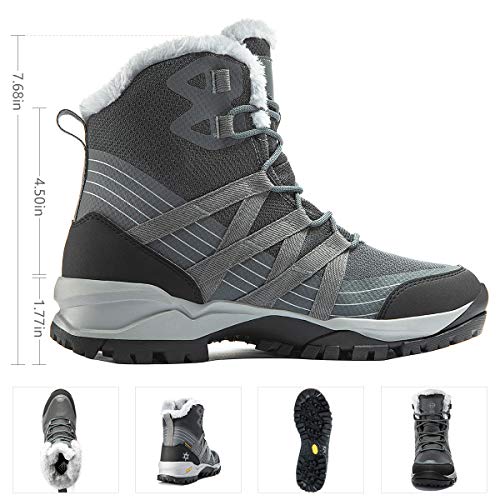 Wantdo Women's Waterproof Hiking Boots Lightweight Breathable Winter
