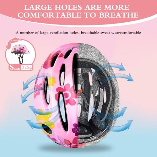 Kids Protective Gear Set, BOOM Toddler Helmet Adjustable, for Ages 2-8 Boys Girls with Sports Protective Gear Set with Knee and Elbow Pads Wrist Guards for Skateboard Cycling Scooter Rollerblading