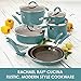 Rachael Ray Cucina Nonstick Pasta Stock Pot with Lid and Spout, 8 Quart, Agave Blue