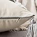 MIULEE Decorative Throw Pillow Cover Tribal Boho Woven Tufted Pillowcase with Tassels Super Soft Square Pillow Sham Cushion Case for Sofa Couch Bedroom Car Living Room 18X18 Inch Gray