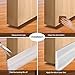 Exptool Adhesive Under Door Sweep Weather Stripping Bottom Seal Strip Draft Stopper Draught Excluder, 2
