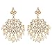 Jwellmart Women's Diva Collection White Kundan Stone Faux Pearl Rani Haar Necklace Earrings Set