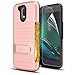 Moto G4/G4 Plus case,[Not fit Moto G4 Play],AnoKe[Card Slots Holder][Not Wallet] Kickstand Hard Plastic PC TPU Shockproof for Motorola Moto G 4th Gen/G Plus 4th Generation KC1 Rose Gold