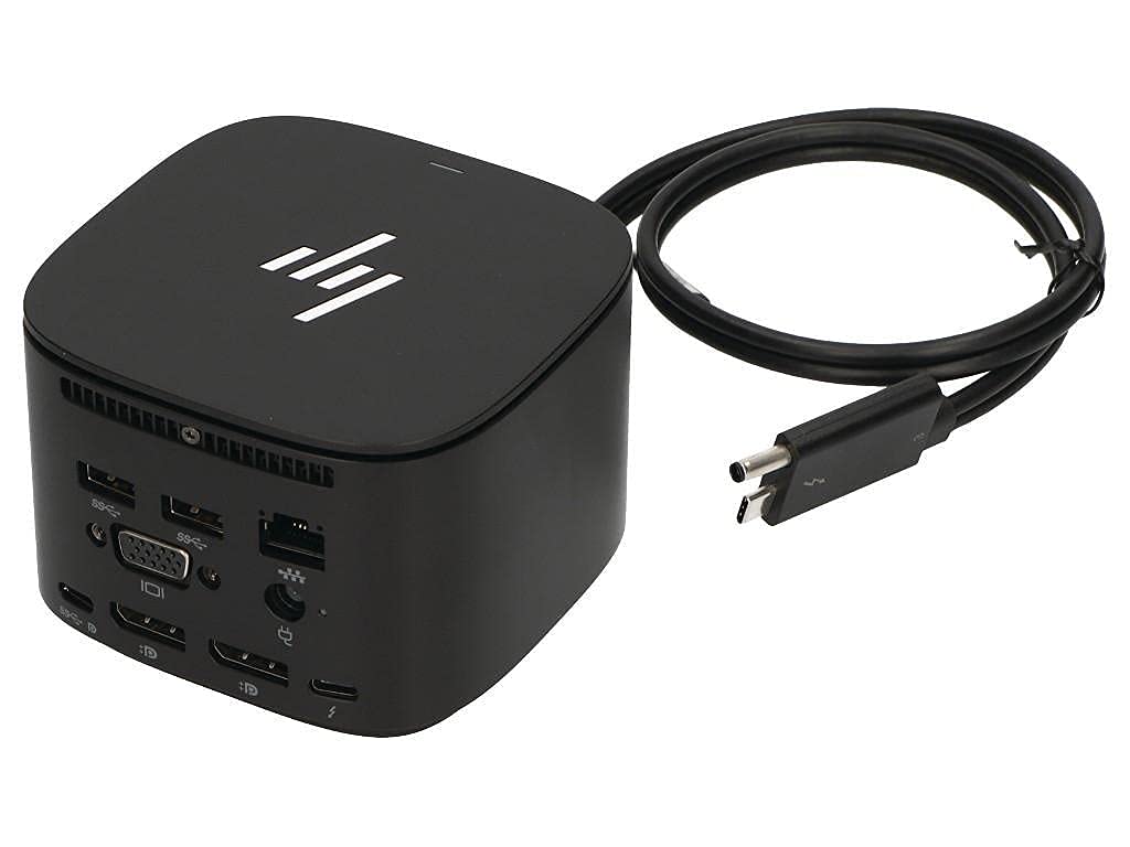 HP Thunderbolt Dock 230W G2 - 4K Unterstützung, Thunderbolt 3, USB C, DisplayPort, VGA - Für HP Elite x2, Elitebook, Folio, Zbook, Probook - Schwarz (erneuert) 5