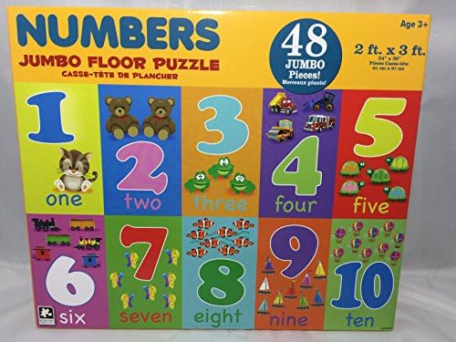 Jumbo Floor Puzzle - Numbers - 48 Pieces - 2 ft x 3 ft