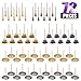 Swpeet 72Pcs Wire Wheel Brushes Kit, Including Brass and Steel Wire Brush Set 1/8
