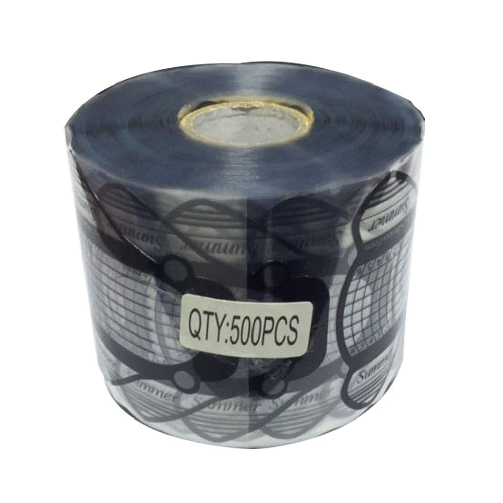 Beautyleader 500Pcs Nail Form, Clear Black Color Nail Art Guide Stickers for Acrylic UV Gel Nail Tips Manicure Extension Tool