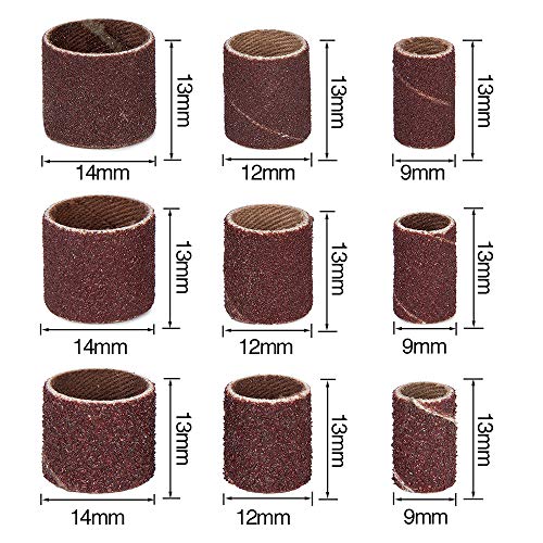 image for Tonsiki 385 Pieces Sanding Drum Kit, Including 360PCS Sanding Sleeves,