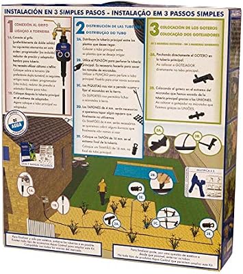 Kit riego con programador: Amazon.es: Jardín