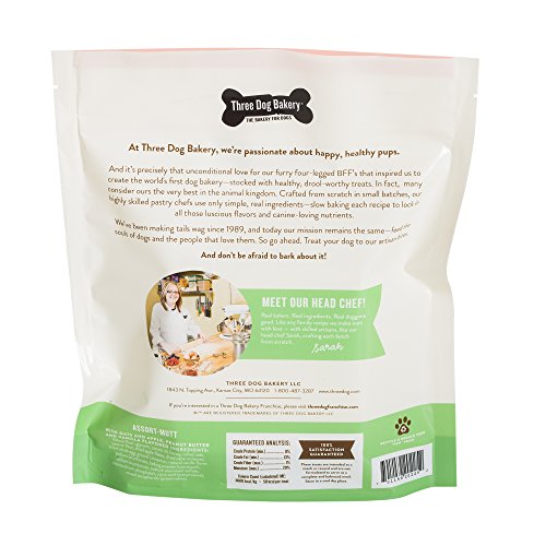 Three Dog Bakery Classic Wafers Baked Dog Treats, Assortmutt Oats