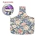 Teamoy Knitting Tote Bag, Travel Canvas Project Wrist Bag for Needles(14inches), Yarn and Crochet Supplies, Lightweight, Perfect Size for Crafting On The Go (Large, Peony)
