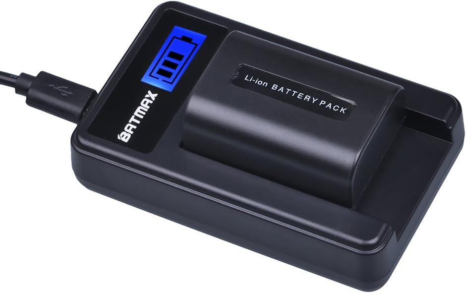 Batmax 2 Packs Battery + LCD Charger for Sony NP-FV30, NP-FV40, NP-FV50 Batteries;Sony FDR-AX53 HDR-CX230 HDR-CX220 CX330 CX380 CX455 CX900 CX430V TD30V FDR-AX100 Handycam Camcorder and More : Camera & Photo