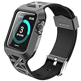 Apple Watch Case, i-Blason Unity Series Premium Hybrid Protective Bumper Protective Case for Apple Watch 42 mm 2015 Release [Not Compatible with 38 mm] (Black)