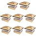 iGlow 8 Pack Copper Outdoor Garden 5 x 5 Solar LED Post Deck Cap Square Fence Light Landscape Lamp PVC Vinyl Wood Bronze