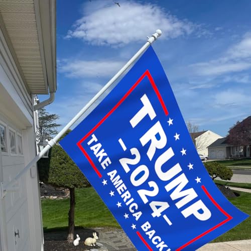 Trump 2024 Flags 3x5 Outdoor - Take America Back Donald Trump Flag Banner with 2 Brass Grommets UV Protection Fade Resistant for Indoor Outside Decorations(Red & Blue)