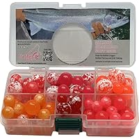 Pautzke Bait BnR Tackle Soft Beads (14mm, Mottled Pink) - 10-Pack