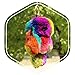 RitzyBay Handmade Rex Rabbit Fur Bunny Keychain with RitzyBay GiftBox (Small, Rainbow)
