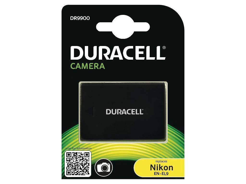 Duracell Premium Analog Nikon EN-EL9 EN-EL9e Battery D40 D60 D3000 D5000 7.4V 1100mAh, black