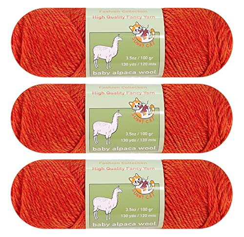 Baby Alpaca Luxury Yarn Worsted Weight 3 skeins