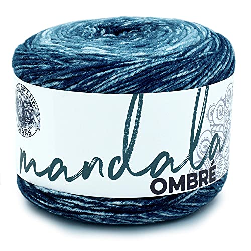 Lion Brand Yarn Mandala Ombre Multicolor Yarn for Knitting, Crochet, and Crafts, Harmony, 1 Pack, Acrylic Aran Fiber for Knit Blankets, Crochet Hats, and Soft Shawls