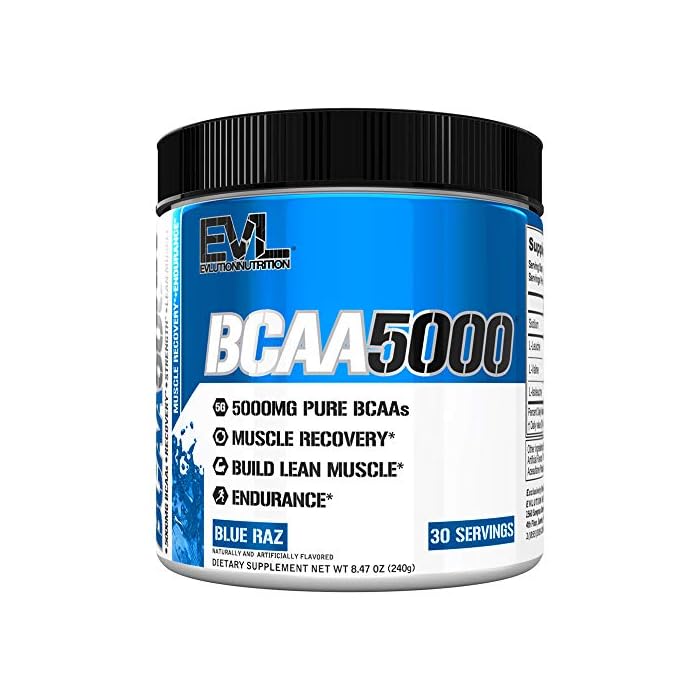 Evlution EVL BCAAs Amino Acids Powder - BCAA Powder Post Workout Recovery Drink and Stim Free Pre Workout Energy Drink…