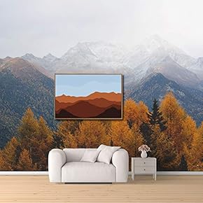 Framed for Living Room Bedroom Misty Mountain Theme for