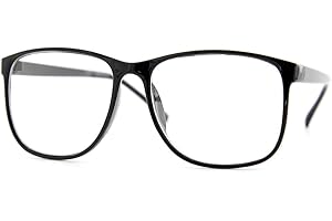 grinderPUNCH Large Nerdy Thin Plastic Frame Clear Lens Glasses