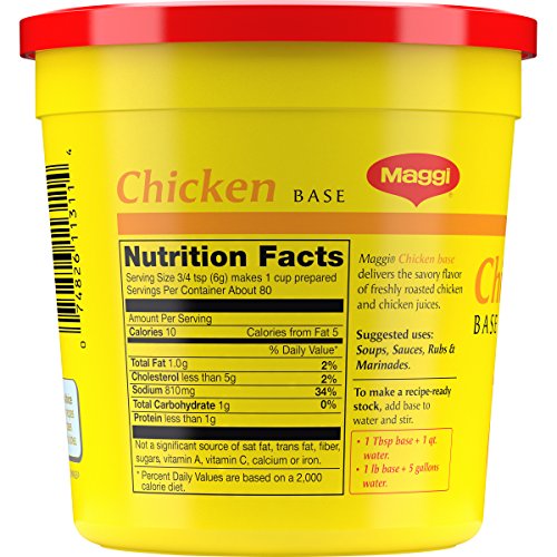 Maggi Chicken Base, Stock and Bouillon, Gluten Free, No MSG, Bulk 1 lb