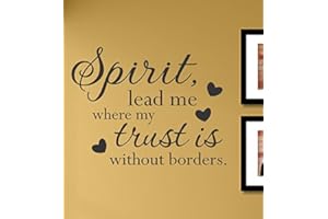 SLAP-ART Spirit Lead Me Where My Trust Is Vinyl Wall Decals Quotes Sayings Words Art Decor Lettering Vinyl Wall Art Inspirational Uplifting