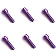 M5x18mm Stem Bolts Titanium Plating Stainless Ti Allen Hex Tapered Head Bolt with Washers Screw for Bicycle Stem Parts Pack of 6 (Purple)