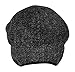 Folie Co. Medium 100% Wool Herringbone Winter Ivy Cabbie Hat w/Earflaps – Driving Hat Grey