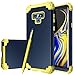 Fingic Phone Case for Note 9,Note 9 Case for Men,Heavy Duty Case Cover for Men Full Body Protective Phone Case for Note 9,Blue/Yellow