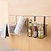 Over the Cabinet Door Black Wire Storage Basket with Hair Dryer Holder,Storage Bin for Toy Lotion Shampoo Magazine Toiletry Towel Kitchen,Space Saving Solution