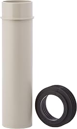 Geberit Downpipe Extension with Sealant Sleeve D45 mm Granite Grey 152.434.06.1 view 2