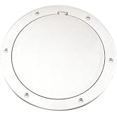 Beckson Marine DP61-W Smooth Center Pry - Out Deck Plate, White