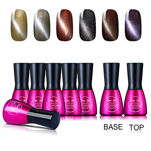 Beau gel soak off gel nail polish, 6 colors magic magne…