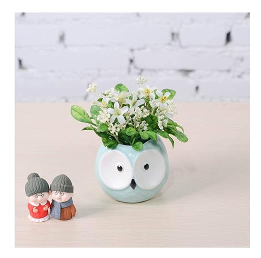 SHZJM Künstliche Blume Topf-Simulationen Von Gefälschten Keramikblumen Der Eule In Xiaoqing Fresh Wind Indoor Kreative Dekora
