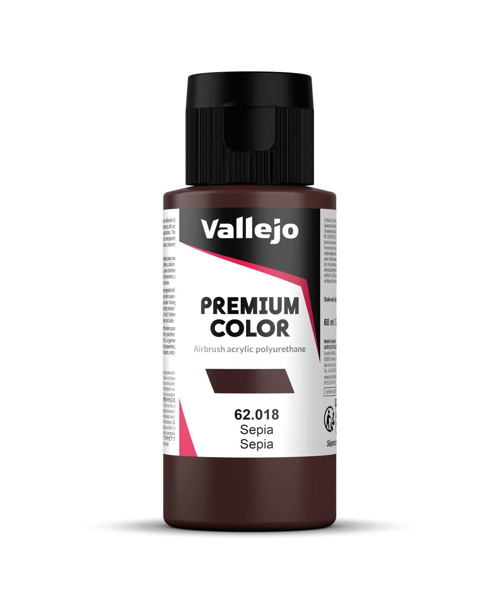 Vallejo Premium Color Acrylic Paint, 60 ml for Airbrush, High Resistance to Handling and Impact, Ideal for Model Painting and Fine Art