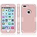 iPhone 7 Case, AOKER Shockproof Hybrid Heavy Duty High Impact Hard Plastic+Soft Silicon Rubber Armor Defender Case Cover for Apple iPhone 7 4.7 Inch (2016) (Rose Gold)